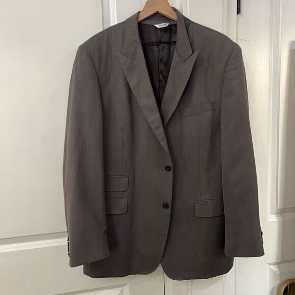 Valentino suit jacket mens grey and red size medium/large fancy red interiorior - Picture 1 of 7